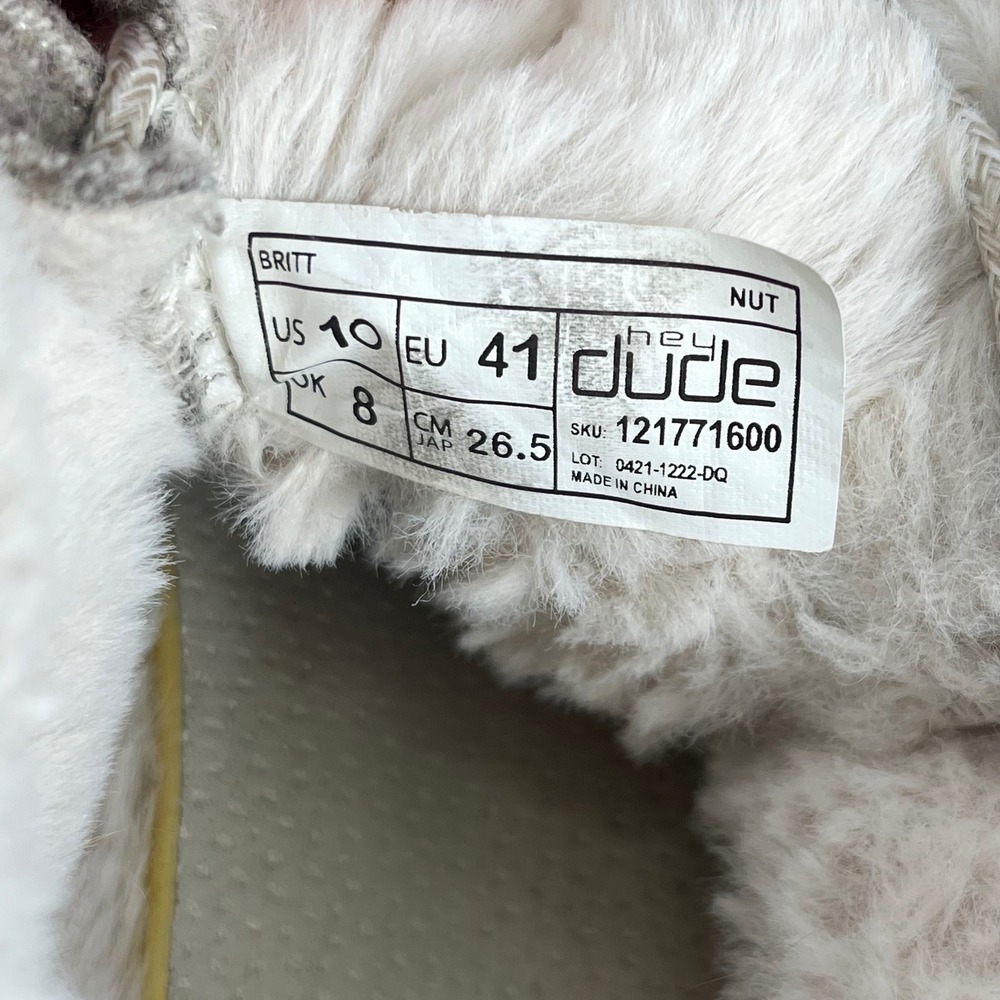 Hey Dude Britt Nut Tan Faux Fur Lined Ankle Boots Womens 10‎ 121771600 - Picture 8 of 9